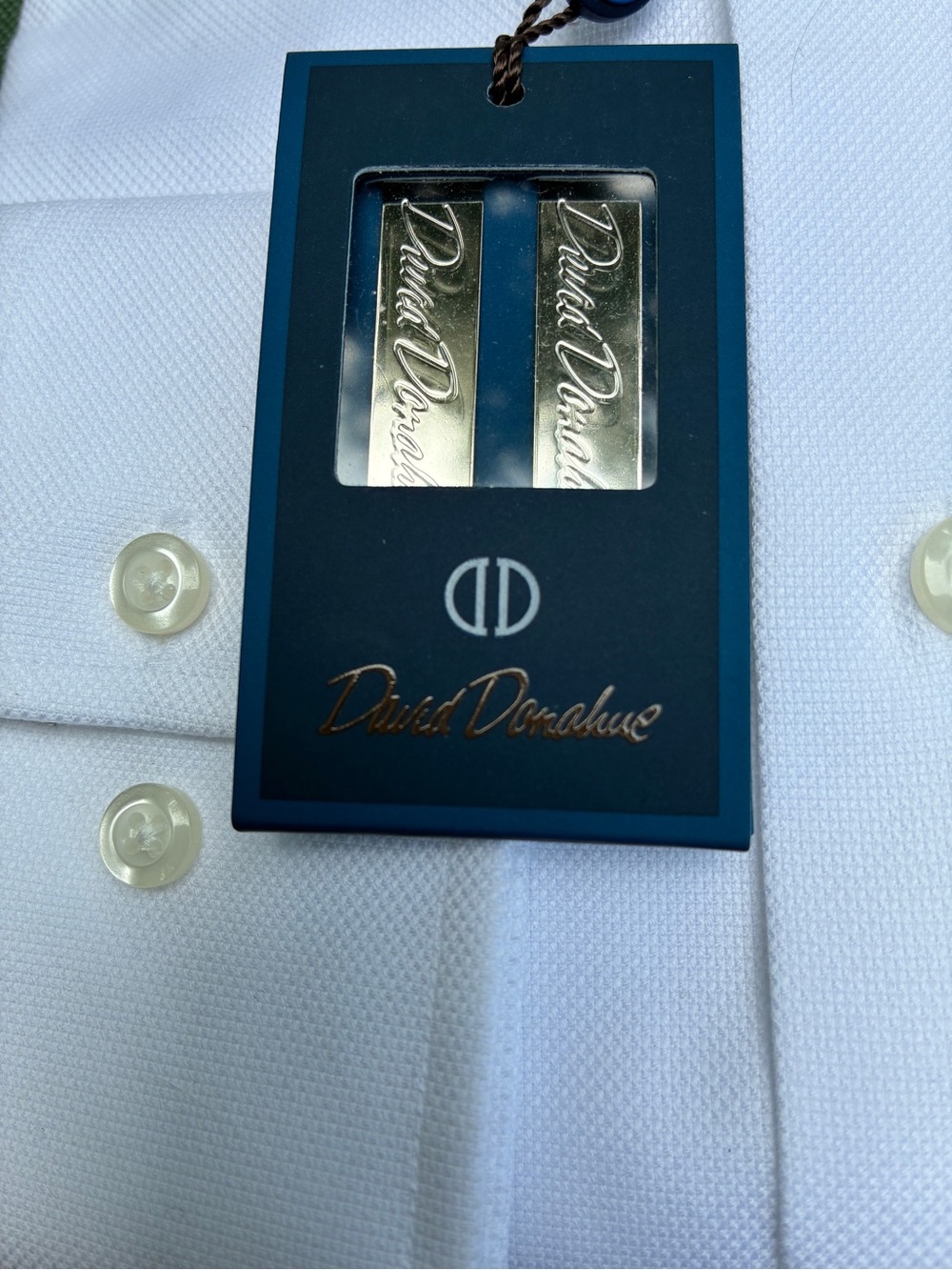 NWT Nordstrom David Donahue 15.5-32/33 white dress shirt - Picture 5 of 5